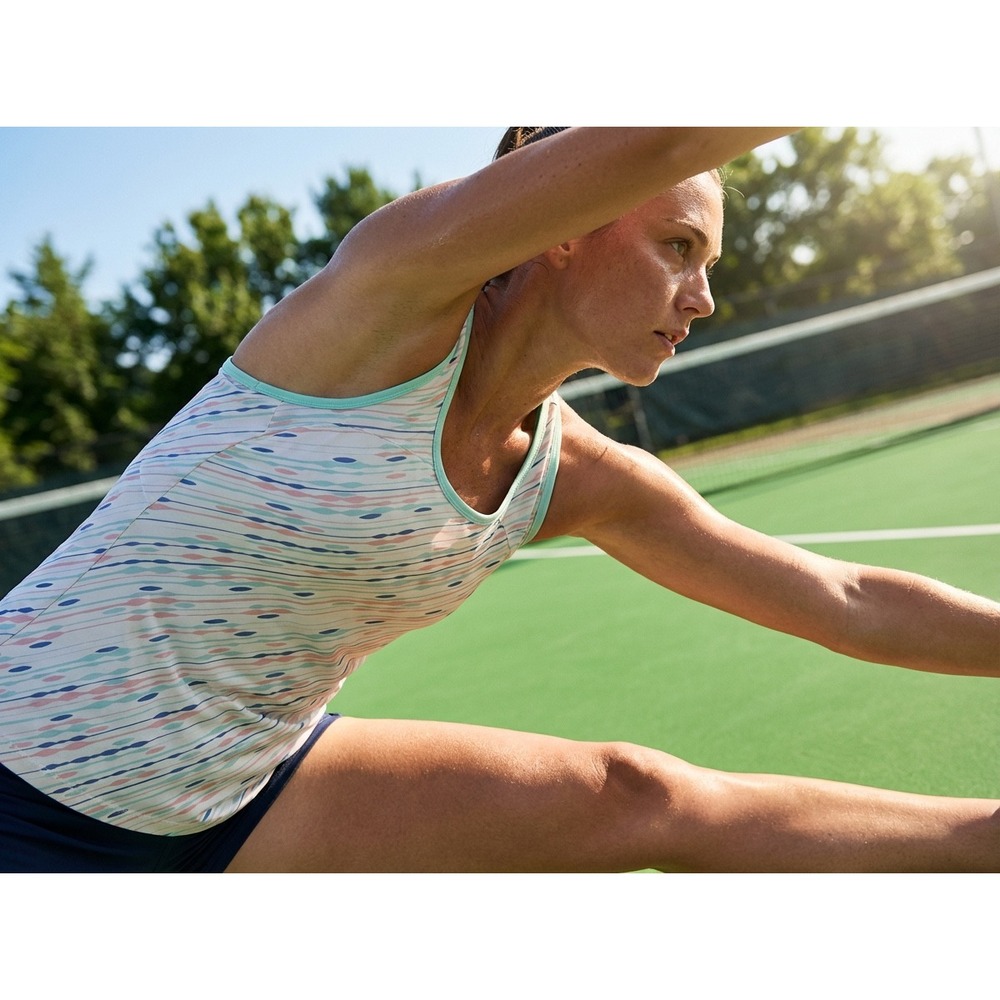 FILA Racerback Tank Top Women's Small‎ Abstract Print Athletic Activewear gym